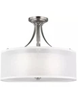 Generation Lighting Elmwood Park 19 3 Brushed Nickel Glass Drum New. Fixed Price $172.00.