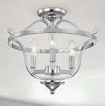 Warehouse Of Tiffany Karl Chrome 3-LIGHT Semi-flush Mount CM213/3CH. Fixed Price $72.78.