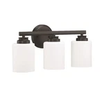 Craftmade Bolden Light Vanity, Flat Black/frosted 50503-FB-WG. Fixed Price $109.99.