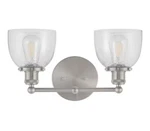 Home Decorators 16.25 In. Evelyn 2-LIGHT Brushed Nickel Bathroom Vanity. Fixed Price $34.99.