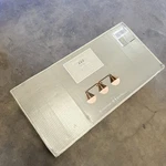 Monteaux Lighting 25.5" 3-LIGHT Gold Bathroom Vanity W/opal Glass Shades. Fixed Price $39.99.