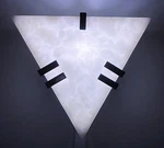 Justice Design Group Ada Compliant "clips" Triangle Wall Sconce Model: CLD-5552. Fixed Price $399.95.