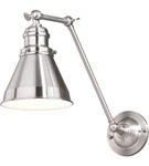 Vaxcel Alexander Wall Light Satin Nickel With White Inner Finish W0333 - New. Fixed Price $39.95.
