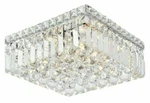 Flush Mount Crystal 4 Light Modern Chrome Bedroom Bathroom Or Kitchen Fixture. Fixed Price $460.15.