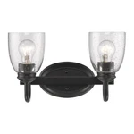 Golden Parrish Light Bath Vanity, Black, Seeded Glass 8001-BA2BLK-SD. Fixed Price $169.99.