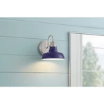 Elmcroft 7.63 In. 1-LIGHT Brushed Nickel Cobalt Blue Wall Sconce Metal Shade. Fixed Price $22.99.