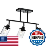 Yaohong 3-LIGHT Kitchen Track Fixtures Ceiling Vanity Lights Black, Bathro. Fixed Price $137.23.