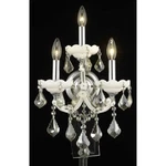Elegant Theresa 3-LT 12" Royal Cut Sconce, White/smoke 2800W3WH-GT-RC. Fixed Price $326.00.