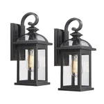 Darkaway Outdoor Lights Fixtures Wall Mount, 15", 2 Pack, Black-seeded Glass. Fixed Price $138.08.