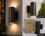 Sunset 2-LIGHT Aluminum Outdoor Wall Sconce 5" Round Oiled Bronze F6902-44. Fixed Price $11.99.
