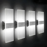 Changm Modern Wall Sconce 12W, Set Of 4 Led Lamp Cool White Pack. Fixed Price $90.15.