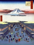 7891.DECORATION Poster.home Room Wall Interior Design.japan Street.fuji Volcano. Fixed Price $20.00.