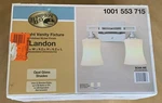 Hampton Bay Landon 2-LIGHT Polished Nickel Vanity With Dual Bar & Frosted. Fixed Price $35.00.