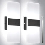 Dimmable Wall Sconces, Modern Set Of 2 Hardwired Mounted Light. Fixed Price $50.99.