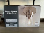 Better Homes & Gardens Metal/glass Safford Wall Sconce Satin Nickel Finish New. Fixed Price $25.00.