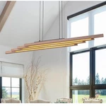 Led Linear Wood Pendant Dining Room Light 40.16" Modern Farmhouse Chandelier. Fixed Price $109.00.