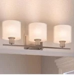 Urban Ambiance 23.5" Vanity Polished Nickel 3-LIGHT Modern Wall Sconce Uhp. Fixed Price $90.99.