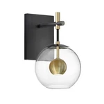 ET2 Lighting Nucleus 1-LIGHT Sconce, Black/natural Aged Brass E25151-BKNAB. Fixed Price $150.00.
