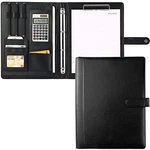 Professional Portfolio Leather Business Padfolio Notebook With Letter Black. Fixed Price $36.06.