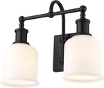 Sleek Black 2-LIGHT Vanity Fixture 733-2V-MB For Modern Bathrooms. Fixed Price $209.99.