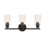 Designers Fountain Cedar Lane Light Vanity, Black/clear/etched D236M-3B-MB. Fixed Price $120.00.