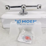 Moen Voss 3 Light Dual Mount Bathroom Vanity Chrome W/frosted Glass See Desc. Fixed Price $120.00.