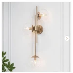 Lnc Modern Gold Bathroom Vanity 3-LIGHT Decorative Cluster Wall Sconce. Fixed Price $94.13.