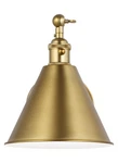 Bellevue SGBF72289 Aube 11" Tall Bathroom Sconce - Brass. Fixed Price $139.00.