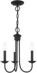 Stylish 3-LIGHT Black Chandelier For Living Bedroom Decor. Fixed Price $157.99.