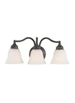 Murray Feiss VS6703-ORB 3-LIGHT Vanity Fixture, Bronze With Alabaster Glass. Fixed Price $159.99.