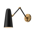 Alora Mood Daniel 1 Light 24" Wall/vanity, Aged Gold/matte Black - WV578925MBAG. Fixed Price $200.00.