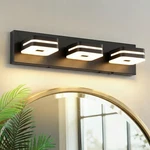 Modern Bathroom Vanity Lights, 3-LIGHT Dimmable Led Wall Sconce, Matte Black .... Fixed Price $72.63.