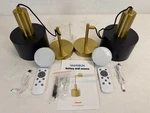 Niorsun Battery Operated Wall Sconce Set Of 2, Gold & Black, Rechargable, Remote. Fixed Price $44.98.