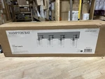Hampton Bay Regan 29 In. 4-LIGHT Brushed Gold Vanity. Fixed Price $60.56.