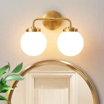 Deyidn 14.17 In. 2-LIGHT Gold Bathroom Vanity With Opal Glass Shades New. Fixed Price $22.00.