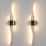 Hardwired Modern Wall Sconce Set Of Two With Remote Control, Dimmable Led Wal.... Fixed Price $181.78.
