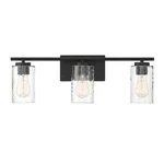 Savoy House 3-LIGHT 24" Bathroom Vanity Light, Matte Black/swirl M80038MBK. Fixed Price $184.00.