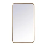 Elegant Decor Evermore 20X36" Soft Corner Metal Rectangular Mirror In Brass. Fixed Price $168.00.