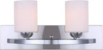 Canarm IVL370A02CH Hampton 2-LIGHT Vanity Chrome Flat Opal Glass Bathroom. Fixed Price $46.93.