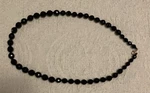 Elegant Vintage Jet Black Crystal Bead Necklace. Fixed Price $30.00.