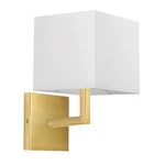 Dainolite Lucas Light Wall, Aged Brass/white 77-1W-AGB-WH. Fixed Price $79.90.