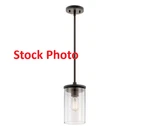 Kichler Crosby 43996BK Black 1-LIGHT 6" Mini Pendant W/clear Glass. Fixed Price $42.99.