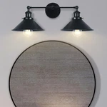 2 Lights Bathroom Vanity Fixture, Industrial Pipe Vintage Matte Black M.... Fixed Price $81.83.