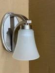 Allen & Roth - Lyndsay Wall Sconce Satin Nickel Transitional Vanity Light. Fixed Price $18.00.