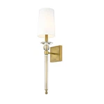 Z-lite Ava Light 25" Wall Sconce, Rubbed Brass/white 804-1S-RB-WH. Fixed Price $208.00.