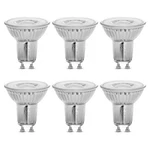 Feit GU10 Led Bulbs, 6W, 120V, Dimmable, 3000K, Bright White, Count. Fixed Price $38.74.