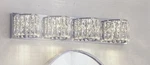 Allen + Roth Willow Led 4-LIGHT Vanity Bar Chrome Finish 27" Modern Brand New. Fixed Price $25.00.