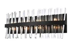 Black Bathroom Vanity Crystal Wall Sconce 8 Lighting Fixture 30". Fixed Price $522.58.
