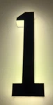 9" Solar Lighted House Number 1 Led Up Modern Address Sign Waterproof. Fixed Price $20.69.