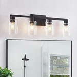Sopeas 4 Light Bathroom Vanity Fixtures, Black Farmhouse. Fixed Price $99.16.